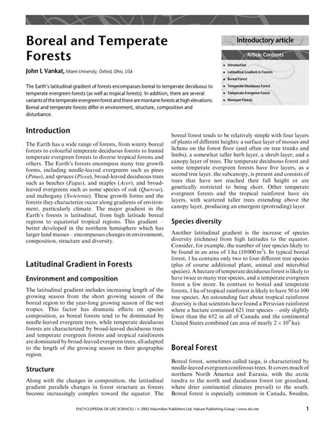 (PDF) Boreal and Temperate Forests - ResearchGate