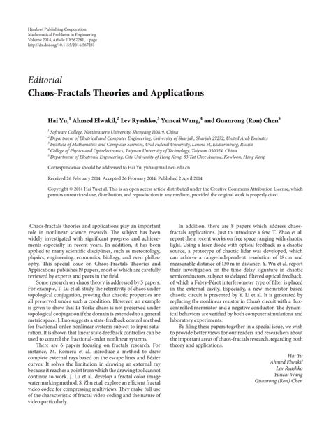 (PDF) Chaos, Fractals and Their Applications - wintechmobiles.com
