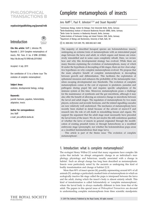 (PDF) Complete metamorphosis of insects - muktibox.com