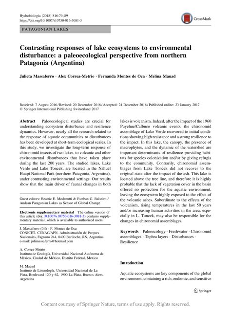 (PDF) Contrasting responses of lake ecosystems to environmental ... - muktibox.com