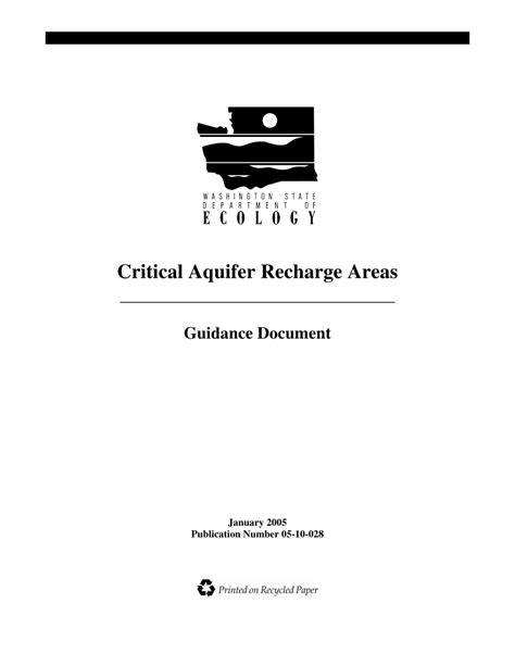 (PDF) Critical Aquifer Recharge Areas Guidance - raincitystudios.com