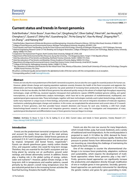 (PDF) Current status and trends in forest genomics - raincitystudios.com