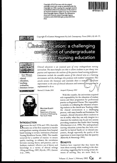 (PDF) Clinical education: A challenging component of …