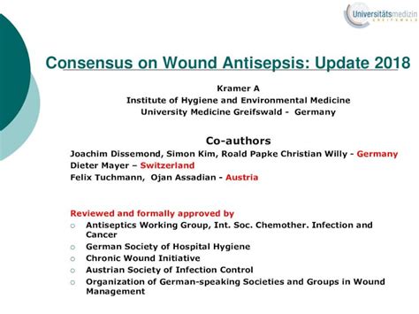 (PDF) Consensus on Wound Antisepsis: Update 2024