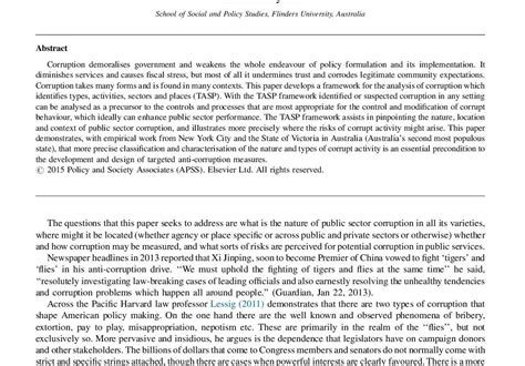 (PDF) Corruption Classification and analysis