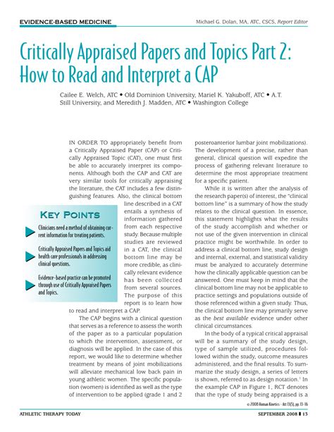 (PDF) Critically Appraised Papers and Topics Part 2 How to Read and