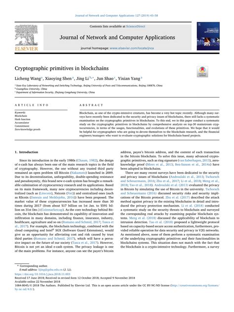 (PDF) Cryptographic primitives in blockchains - ResearchGate