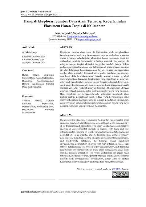 (PDF) Dampak Eksplorasi Sumber Daya Alam … - raincitystudios.com