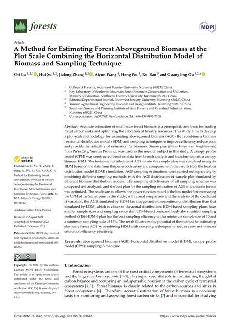 (PDF) Development of forest aboveground biomass … - raincitystudios.com