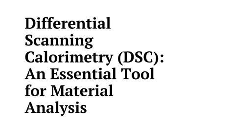 (PDF) Differential Scanning Calorimetry (DSC) - wintechmobiles.com