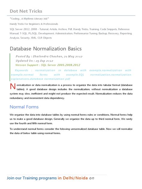 (PDF) Database Normalization Basics DOKUMEN.TIPS