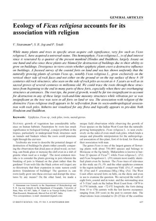 (PDF) Ecology of Ficus religiosa accounts for its - raincitystudios.com