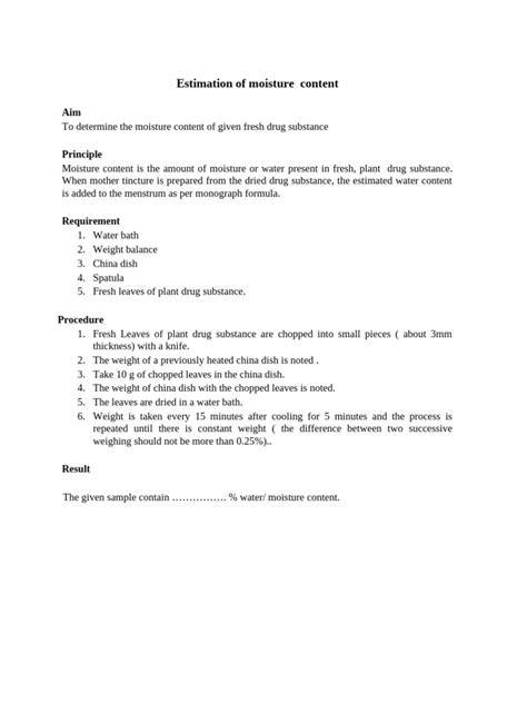(PDF) Estimation of the Moisture Content, Volatile - raincitystudios.com