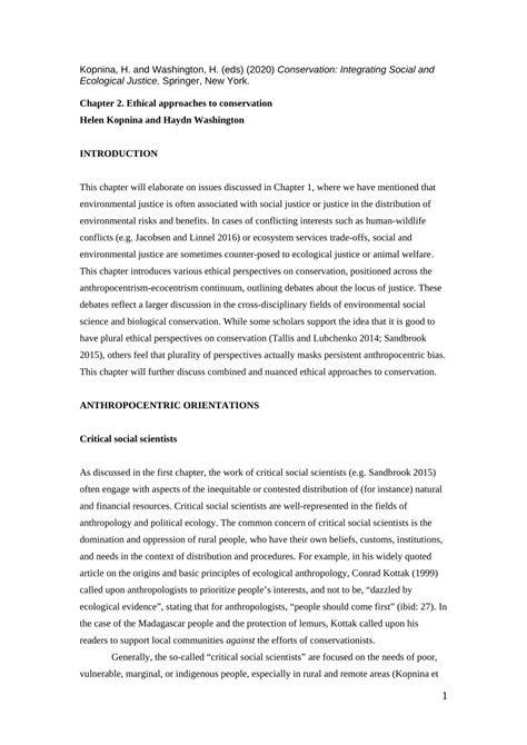 (PDF) Ethical Approaches to Conservation - raincitystudios.com