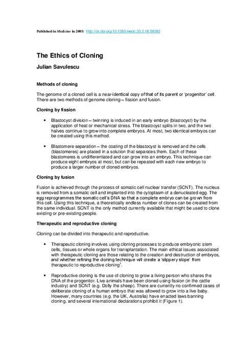 (PDF) Ethics and cloning - ResearchGate - muktibox.com