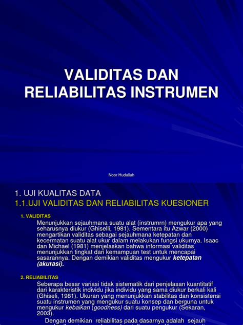 (PDF) Evaluasi Validitas dan Reliabilitas Instrumen Penelitian ... - wintechmobiles.com