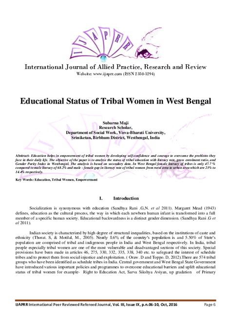 (PDF) Education of Tribal Women - ResearchGate