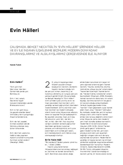 (PDF) Evin Hâlleri. 