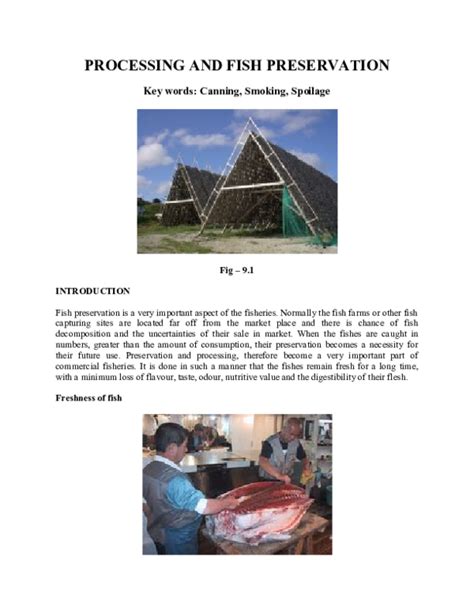 (PDF) fish preservation and processing - ResearchGate - wintechmobiles.com