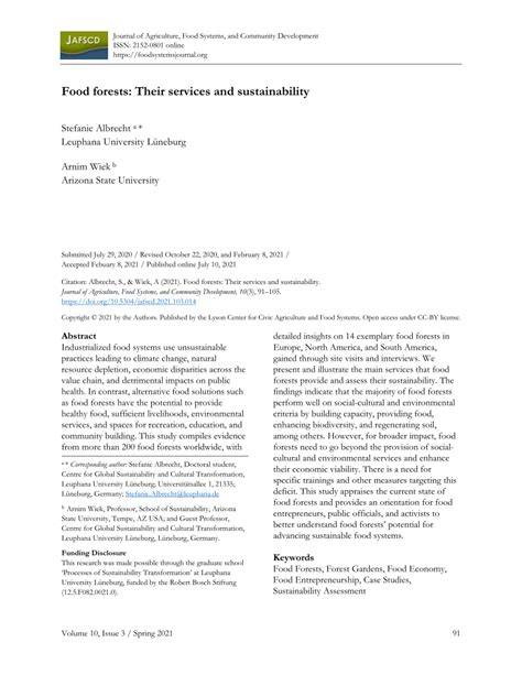 (PDF) Food forests: Their services and sustainability - raincitystudios.com