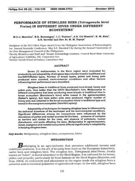 (PDF) Forage vegetation for stingless bees to support the ... - raincitystudios.com