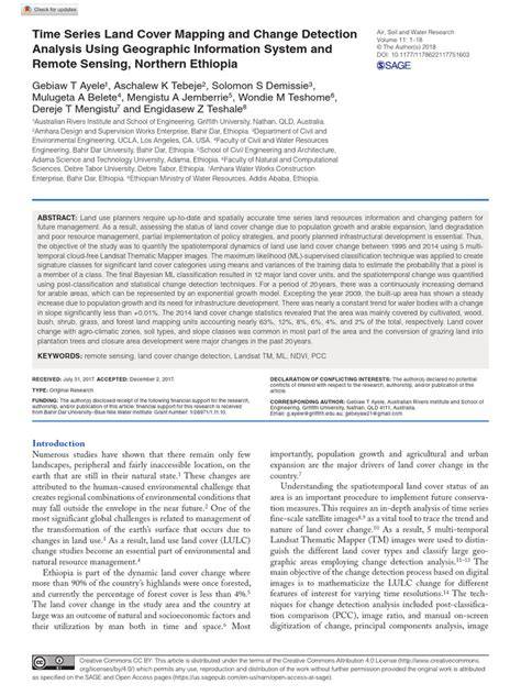 (PDF) Forest cover change detection using Geographic Information ... - raincitystudios.com