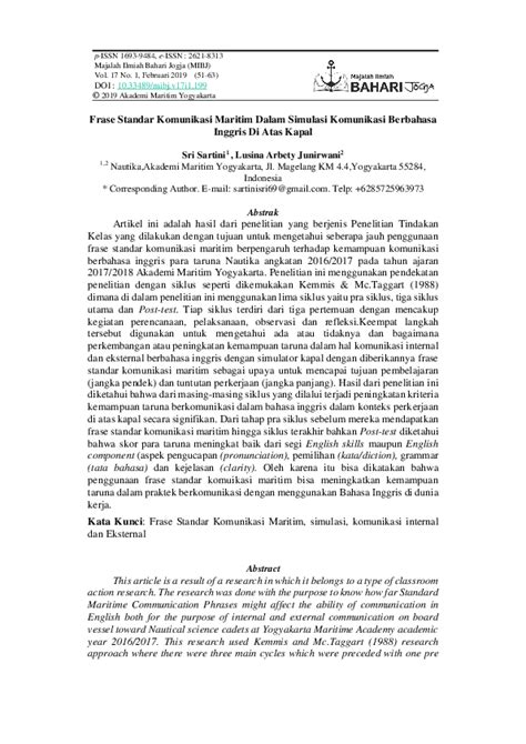 (PDF) Frase Standar Komunikasi Maritim Dalam Simulasi Komunikasi ... - raincitystudios.com