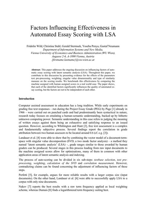 (PDF) Factors influencing the effectiveness of ... - ResearchGate