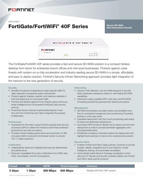 (PDF) FortiGate/FortiWiFi 40F Series Data Sheet DOKUMEN.TIPS