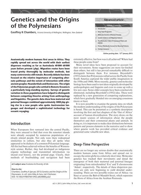 (PDF) Genetics and the Origins of the Polynesians - wintechmobiles.com