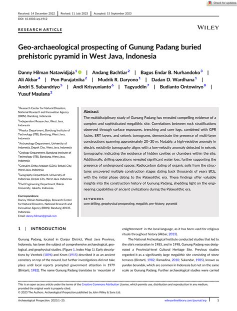 (PDF) Geo-archaeological prospecting of Gunung Padang buried ... - wintechmobiles.com