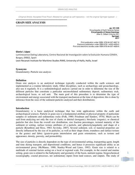 (PDF) Grain Size Analysis - ResearchGate - raincitystudios.com