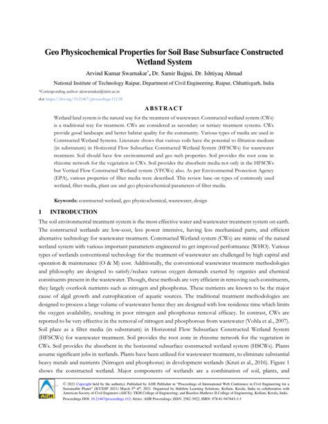 (PDF) Geo Physicochemical Properties for Soil Base Subsurface ...