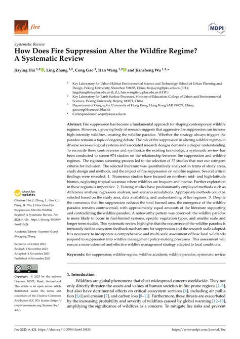 (PDF) How Does Fire Suppression Alter the Wildfire - raincitystudios.com