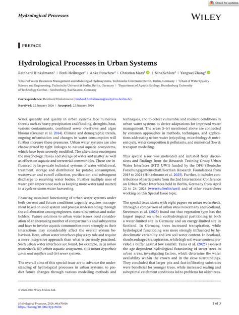 (PDF) Hydrological processes in abandoned and … - raincitystudios.com