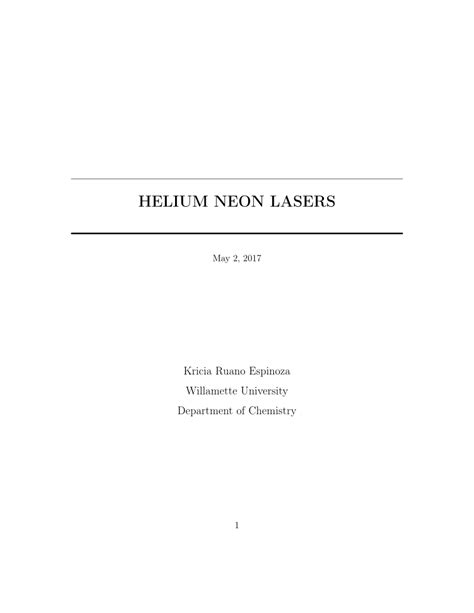 (PDF) Helium neon lasers: literature research paper