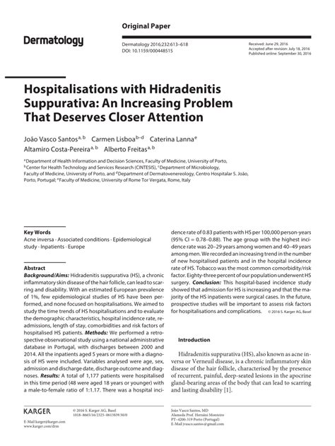 (PDF) Hospitalisations with Hidradenitis Suppurativa: An Increasing ...