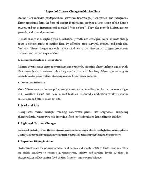 (PDF) Impact of Climate Change on Marine … - raincitystudios.com