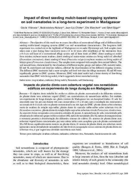 (PDF) Impact of direct seeding mulch-based cropping systems on soil ... - raincitystudios.com