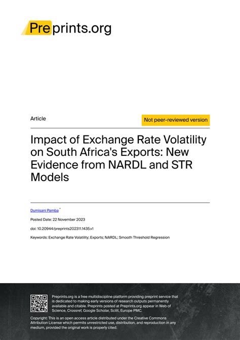 (PDF) IMPACT OF EXCHANGE RATE VOLATILITY ON