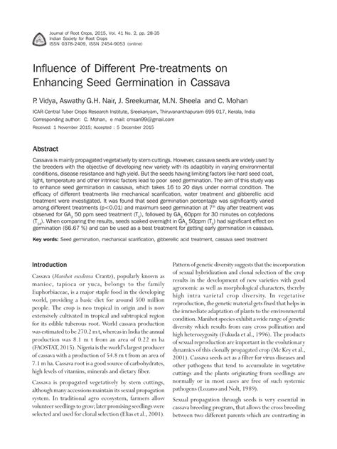 (PDF) Influence of different seed treatments in enhancing seed ... - raincitystudios.com