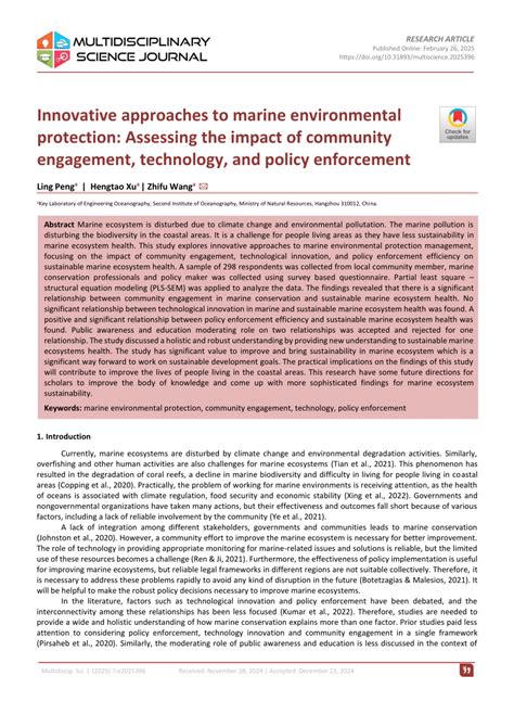 (PDF) Innovative approaches for sustainable marine ecosystem ... - raincitystudios.com