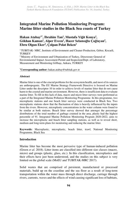 (PDF) Integrated Marine Pollution Monitoring Program: … - raincitystudios.com