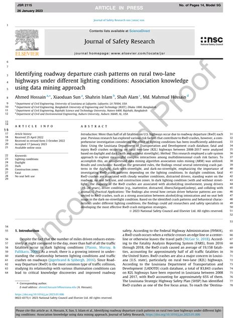 (PDF) Identifying roadway departure crash patterns on rural two …