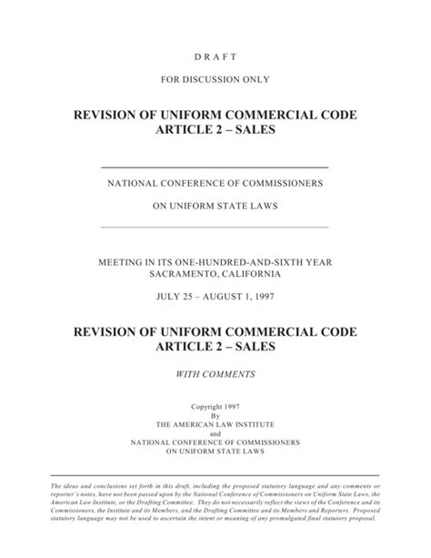 (PDF) Introduction to The Revision of Article 2 of the Uniform
