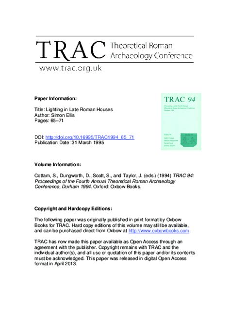 (PDF) Lighting in Late Roman Houses - ResearchGate - wintechmobiles.com