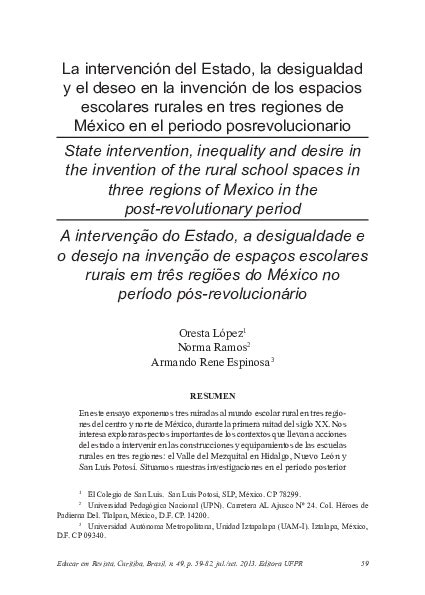 (PDF) La intervención del Estado, la desigualdad y el deseo en la ...