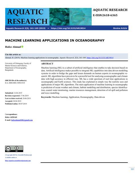 (PDF) Machine learning applications in oceanography - raincitystudios.com