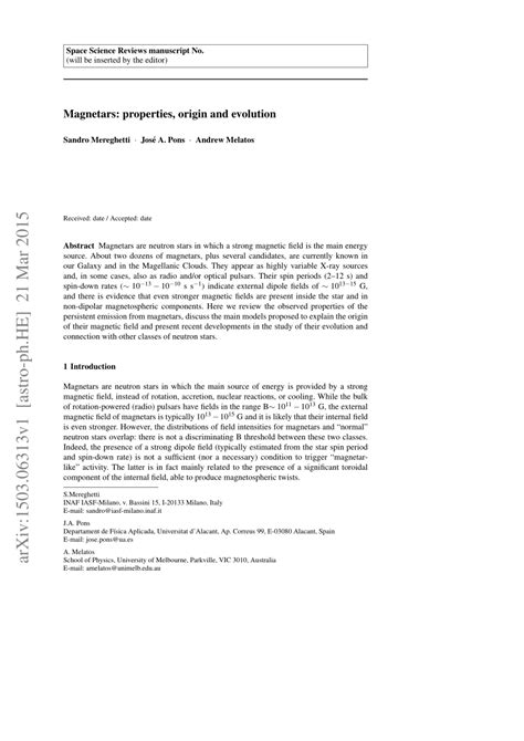 (PDF) Magnetars: Properties, Origin and Evolution - muktibox.com