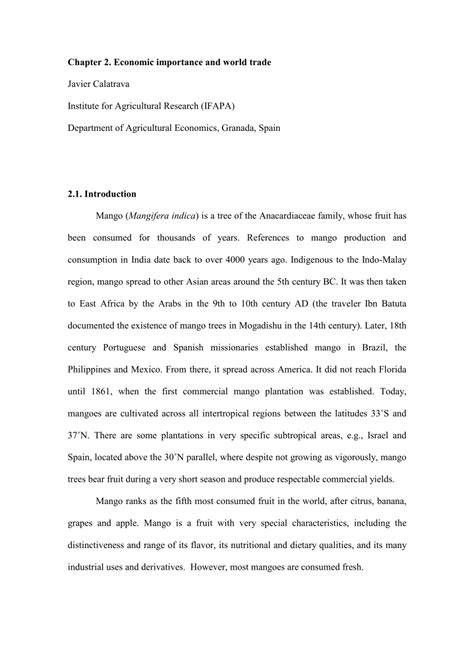 (PDF) Mango: Economics and International Trade - raincitystudios.com